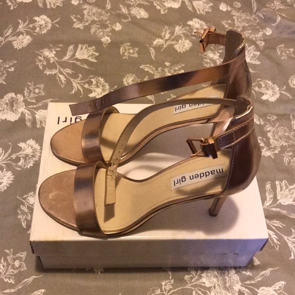 Rose Gold Madden Girl Sandal ( Heel) - Picture 2 of 3